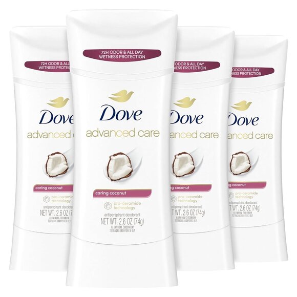 Advanced Care Antiperspirant Deodorant Stick Caring Coconut 4 ct for helping you - Picture 1 of 6